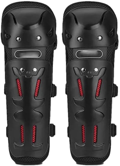 Motorfiets Beschermers - Knie Elleboog - Sport Veiligheid - Voorgebogen Ontwerp - One Size - Zwart