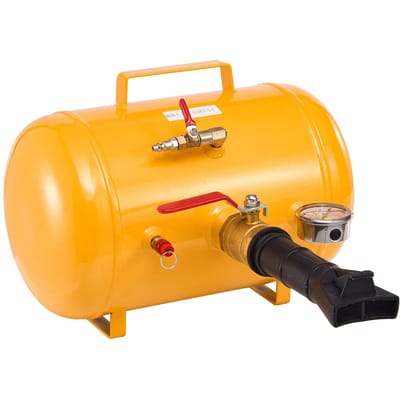 Siègeur de talon de pneu à air, 5 gallons / 18,9 L, Outil de blaster de talon de pneu robuste, Pression de fonctionnement 87-116 PSI, Gonfleur de siège à gâchette à air pour pick-up,