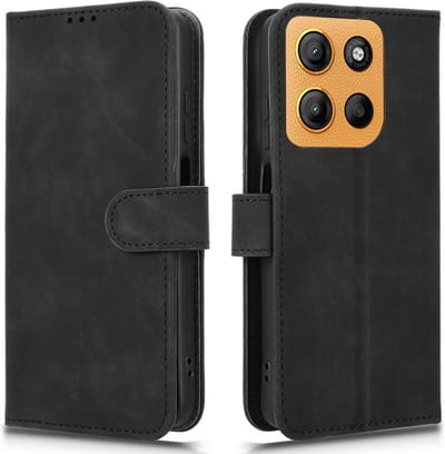 Coverup Hoesje - Geschikt voor Motorola Moto G15 / G17 (Power) Hoesje - Coverup Book Case - Zwart