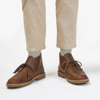 CLARKS Desert Bt Evo Heren Veterschoenen - Leer - Bruin