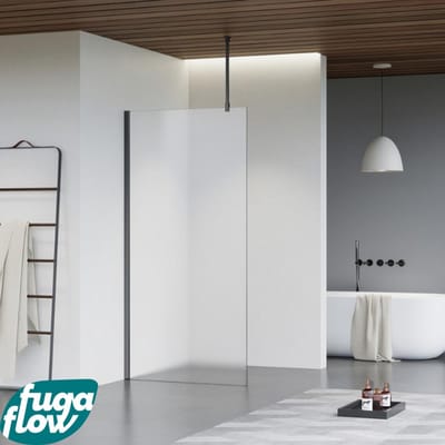 FugaFlow Eccelente Vetro inloopdouche badkamer - 160x200cm - mat glas - plafondarm - gunmetal
