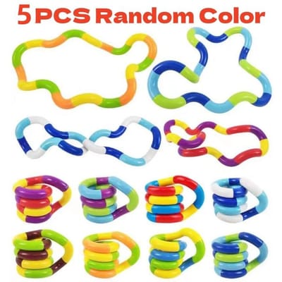 2 Pièces Corde Tordue Arc-en-ciel Cercle Fidget Jouet - Sensoriel Autisme Thérapie Anti-Stress Enfants Fidget Jouet Jouet Antiestres Niños