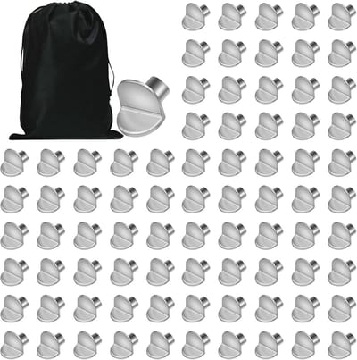 Set van 80 Hoekige Plankdragers - 5mm Nikkel Geplateerde Dragers voor Houten en Glazen Planken - Inclusief Handige Opbergtas voor Meubels en Decoratie