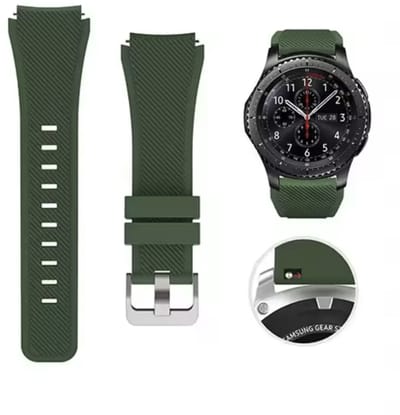 Siliconen bandje geschikt voor Samsung Galaxy Watch - Legergroen bandje - 41/42MM - Smartwatchbandje - CHPN
