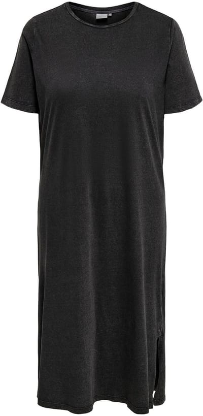 ONLY CARMAKOMA - CARMIKA FOLDUP S/S BLK SLIT DRESS JRS - Meisjes - Mini jurken