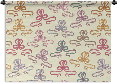 Wandkleed - Wanddoek - Strik - Patronen - Geboorte - 60x45 cm - Wandtapijt