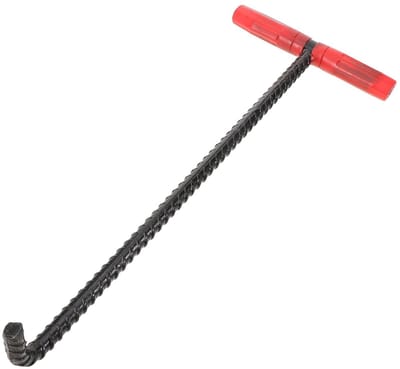 Stevige Hijshaak - Putdekselhaak Hefhaak - Veilig Tillen - Antislip Rubber Grip - 42.5 cm Lengte - Meerkleurig