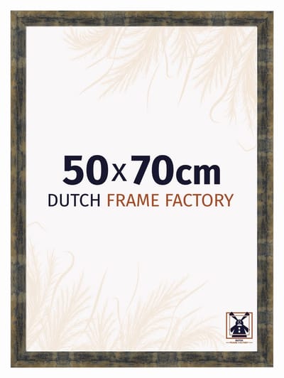 Fotolijst 50x70 cm - MDF - Blauw Goud Gemeleerd - Praag