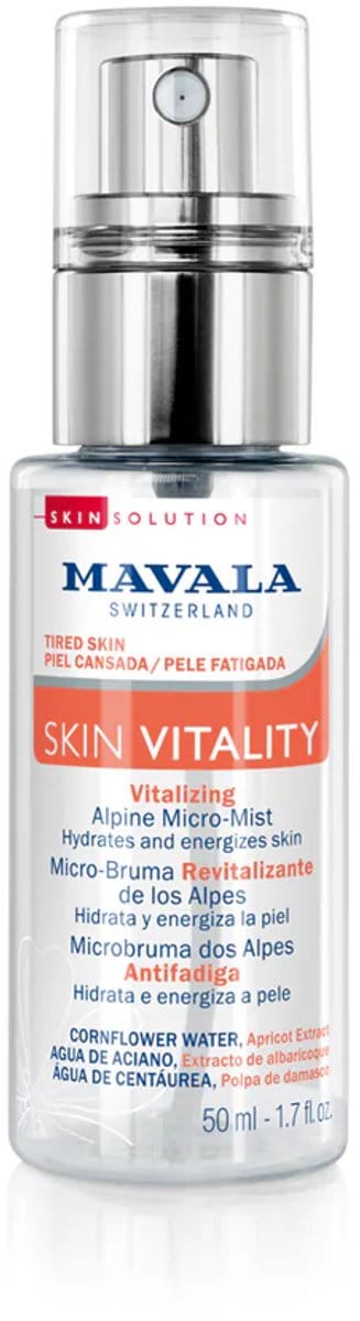 Mavala Alpine Micro-Mist 50 ml – Hydraterende & Verfrissende Gezichtsspray – Vitaliserende Mist Met Alpine Water & Plantaardige Extracten – Directe Glow Boost, Tegen Doffe & Vermoeide Huid – Fixerende Make-up Mist