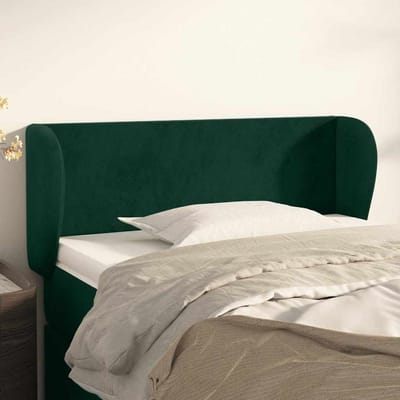 vidaXL - Hoofdbord - met - randen - 103x23x78/88 - cm - fluweel - donkergroen