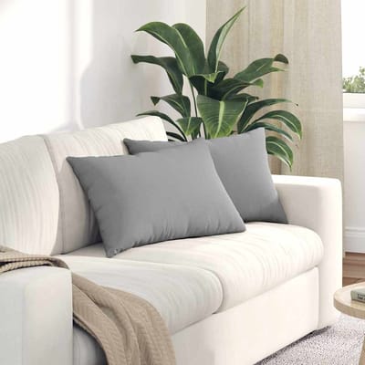 vidaXL - Zitkussens - 2 - st - Stof - Wolkgrijs - 60 - x - 40 - cm