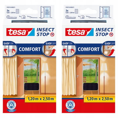 Tesa COMFORT - Balkon Deurhor - 1,2x2,5m - Zwart - UV-bestendig
