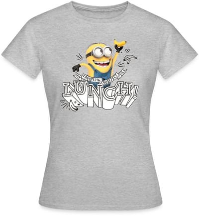 Minions Met Banaan Mijn Favoriete Thema Is Lunch T-Shirt Dames
