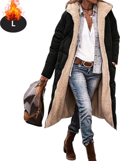 Livano Winterjas - Parka - Dames - Winter - Jas - Volwassen - Stijlvol - Zwart - L