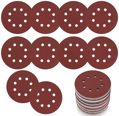 Dailygoods- Schuurpapier Set 15 Stuks - Schuurpapier 125mm - Schuurpapier Rond - Schuurpapier voor Excentrische Schuurmachine - Aluminium Oxide - 8 Gaten voor Stofafzuiging - Schuurdiscs
