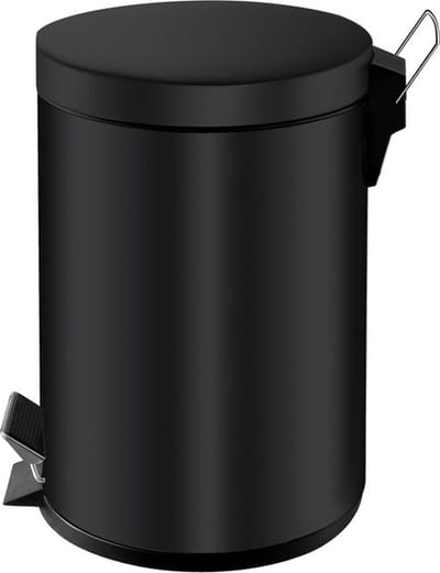V-Part - Pedaalemmer 3 liter - Steel - zwart - Prullenbak