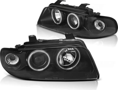 Koplampen dual halo rims AUDI A4 11 94-12 98 ANGEL EYES CCFL ZWART