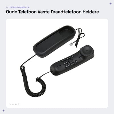 Dailygoods- Draadtelefoon Heldere Geluidskwaliteit - Vaste Telefoon - Mute-functie - Wandtelefoon - Compact - Plug and Play