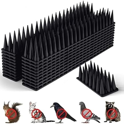 Duivenafweer spikes 8,6 meter - 20 stuks kunststof vogelafweer voor balkon, dak en vensterbank, effectief tegen duiven, katten en marters