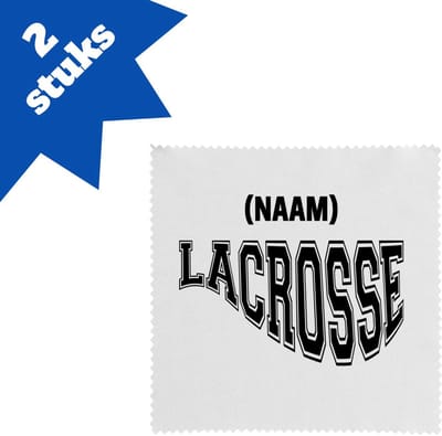 Akyol - lacrosse met eigen naam brillendoekjes - Sport - lacrosse - sport - 17,8 bij 17,8 cm - 2 stuks