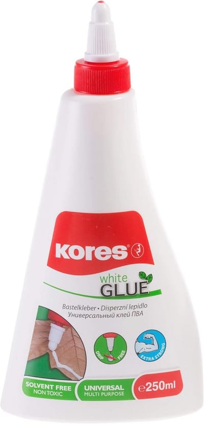 Krachtige witte knutsellijm voor kinderen en volwassenen - veilig en niet giftig, perfect voor kunst en schoolprojecten