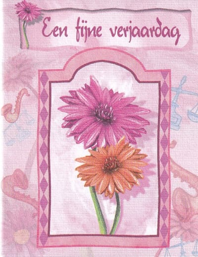 Bloemenkaartjes - 25 Stuks - Mini Kaartjes - 5 x 6,5 cm - Bloemist - Kadootjes - Een fijne verjaardag - JK-261