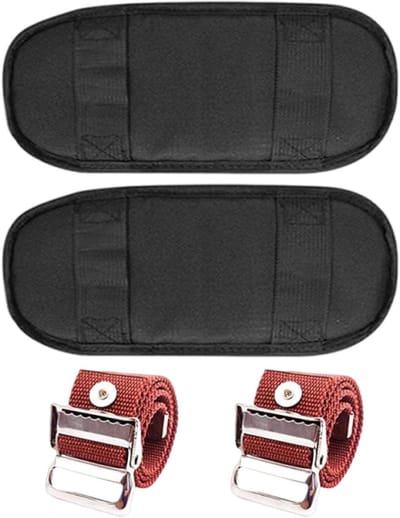 Verstelbare Stelplaten - Veiligheidsriemen - Kluswerk Uitvoeren - Robuust Nylon Materiaal - 20 cm Lengte - Zwart
