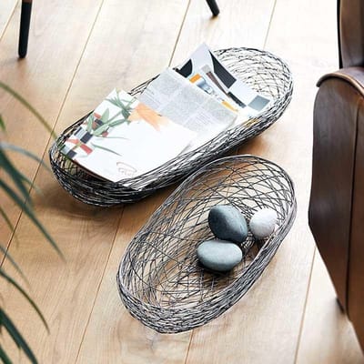 Philippi Design Draadmand Mand Schaal NEST - 2-delig - RVS - 50 en 60 cm - Handgemaakt