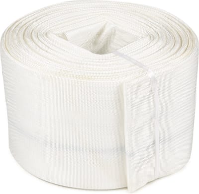 Rubbermagazijn - Platte waterslang - Wit - Rol 20 meter - Ø 100mm - Afvoerslang