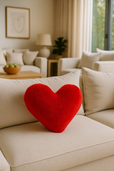 Asir - Kussen - Rood - 100% polyester - 38 x 33 x 9 cm