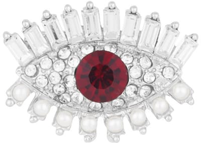 Broche met oog - Dames broche - Zilveren broche - Silver brooche - Stainless Steel (verkleurt niet!) - Sierspeld - Broches - Moederdag cadeau - Moederdag sieraden - Moederdag - Valentijnsdag - Kerst cadeau - Sinterklaas cadeau - Cadeau voor dames