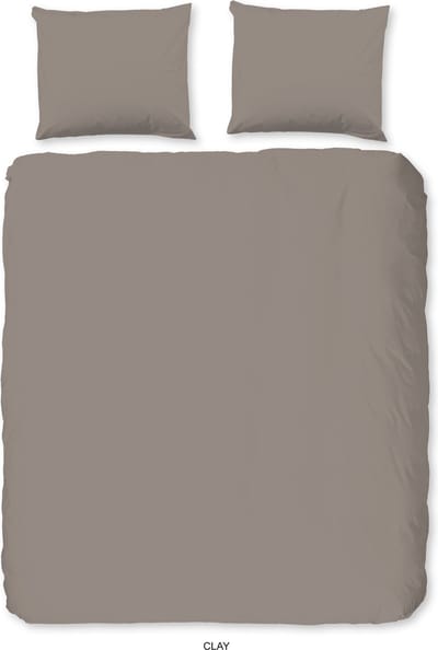HIP dekbedovertrek effen kleur - Lits jumeaux 240x200/220 cm - Ecru - 100% Katoen satijn
