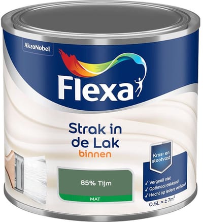 Flexa - Strak In De Lak Binnenlak Mat - 85% Tijm - Mengverf - 500 Ml
