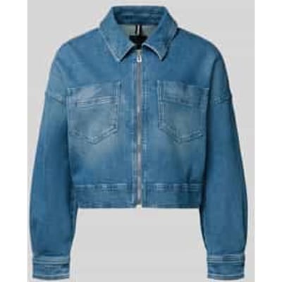 Kort jeansjack van katoenmix
