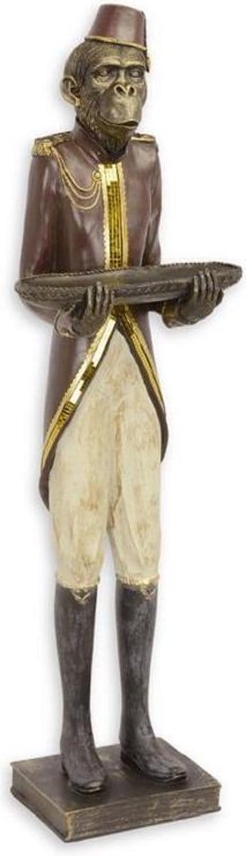 Beeld - Gegoten, Kunststof, Monkey Butler - Polyresin - 98,4 cm hoog