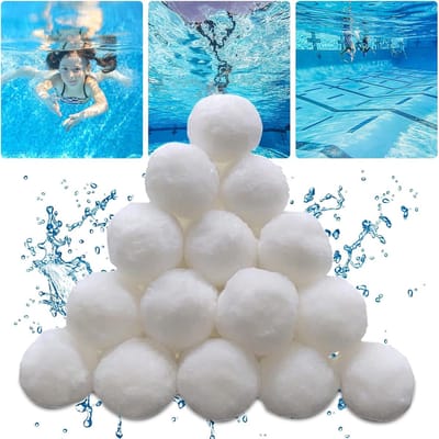 Zwembadfilterballen - 500g - zwembadfilterbal vervangt 18kg zand voor zwembadfilters - vezelfiltermedia voor zwembaden - filterballen voor filtersystemen (500 gram)