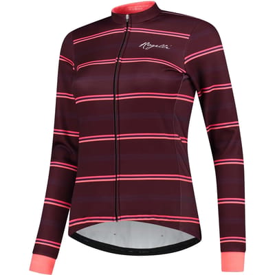 Rogelli Stripe Fietsjack Winter - Dames - Bordeaux, Koraal - Maat S