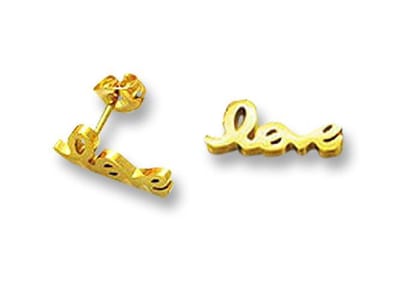 Amanto Oorbellen Emi G - 316L Staal - Love - 14x5mm