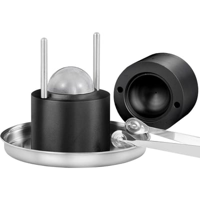 Presse à Boules de Glace, Machine à Boules de Glace 2,4 , Kit de Presse à Boules de Glace en Alliage d'Aluminium d'Avion pour Sphère de Glace de 60 mm, Presse à Glace avec Pince et Plateau d'Égouttement, pour le Whiskey,