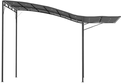 Pergola Paviljoen 3x2,5m Staal Waterafstotend Zonwering met Verstelbaar Dak Wandmontage Tuinpaviljoen Vrijstaand Terrasoverkapping Overkapping voor Tuin Balkon Donkergrijs