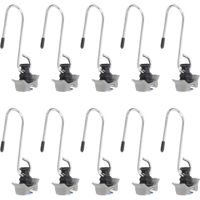 10 STUKS Enkele Stud Bevestiging L-rail Sjoranker met Haak voor Bestelwagen Pick-up Trucks Aanhangwagens Breeksterkte 110 lbs Oranje Grey