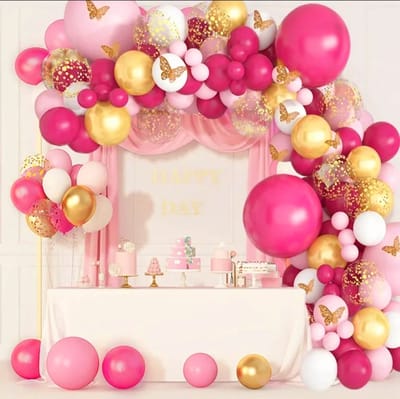 Alena Ballonnenslinger maken - Roze feestversiering - 98-delig pakket