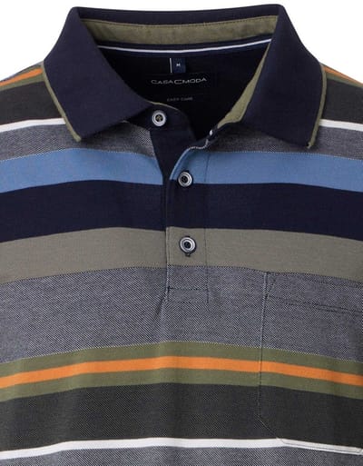 Casa Moda poloshirt korte mouw grijs