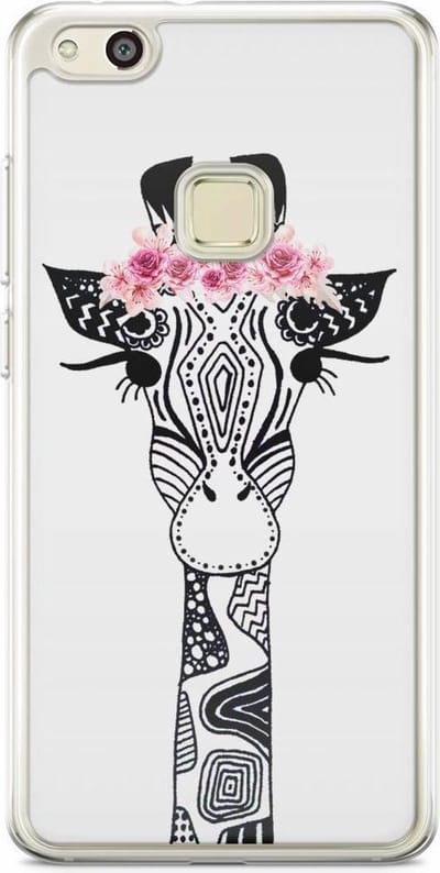 Casimoda® hoesje - Geschikt voor Huawei P10 Lite - Giraffe - Siliconen/TPU - Soft Case - Zwart - Giraffe