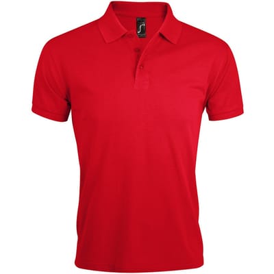 SOLS Heren Prime Pique Poloshirt met korte mouwen (Rood)