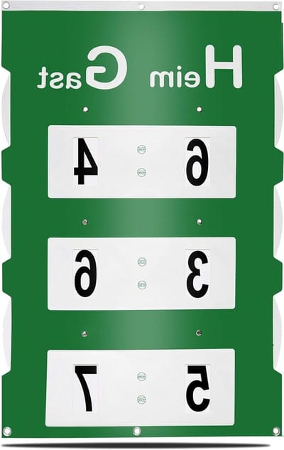 Tennis Scorebord - Wedstrijd Weergave - Punten Bijhouden - Draaibare Cijfers - 60 x 90 cm - Groen
