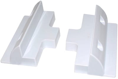 Set van 2 witte zonnepanelenbeugels voor caravan, camper, boot, zijdakmontage