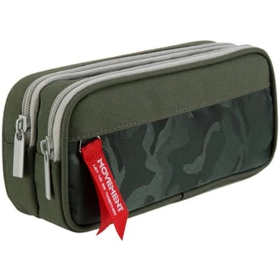 Dubbele rits camouflage canvas etui Jongens etui Schoolbenodigdheden tas Studenten etui Schoolbenodigdheden opbergzakken