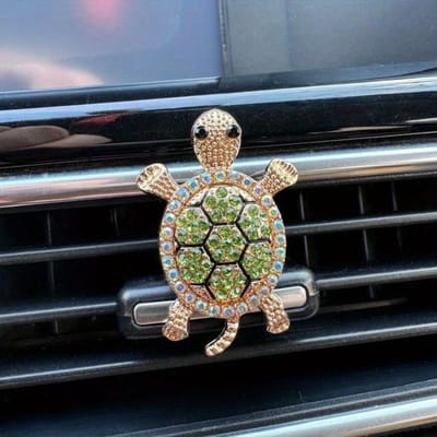 1 stuks Legering Schildpadvormige Auto Luchtuitlaatclip Carreshining Decoratie Geur Luchtverfrisser voor Mannen 1pc-green veelkleurig