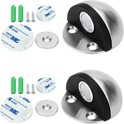 Deurstopper Vloer - Deur Buffer - Muur Beschermen - Dubbele Bevestiging - 4.2cm Breed - Zilver
